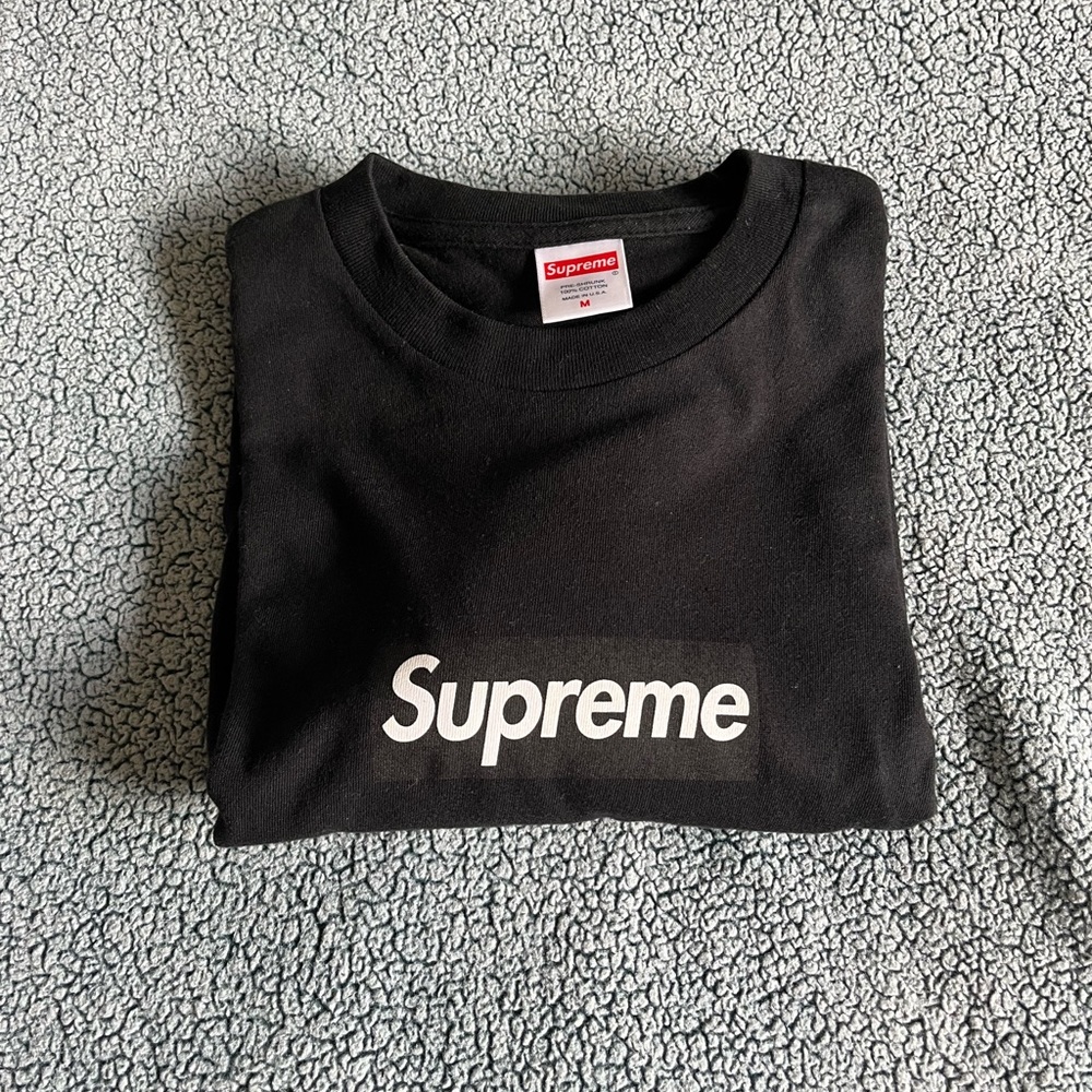 Supreme Box Logo Long Sleeve Tee Black